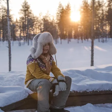 Luxury Aurora Glass Igloo, Hot Tub & Sauna Chalet Rovaniemi